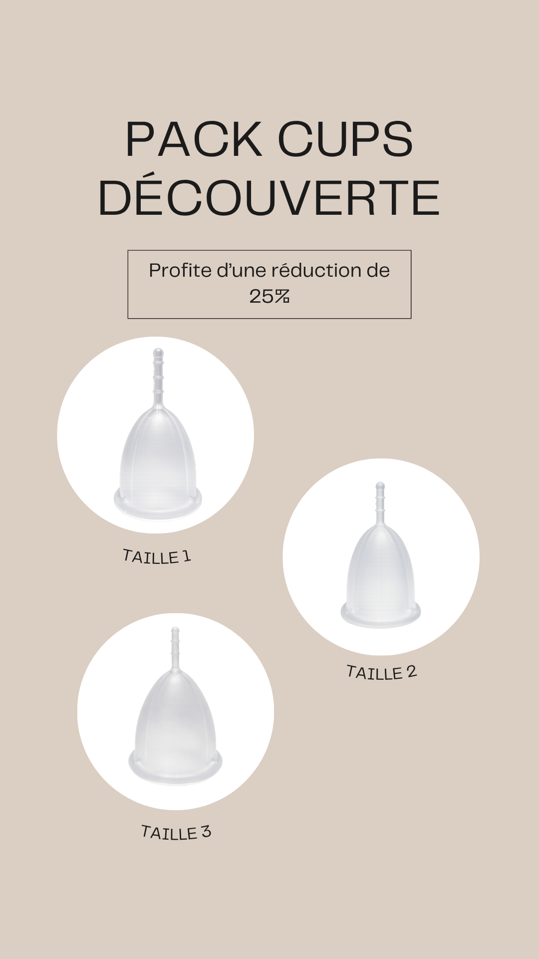 Pack cups Découverte VELUNA